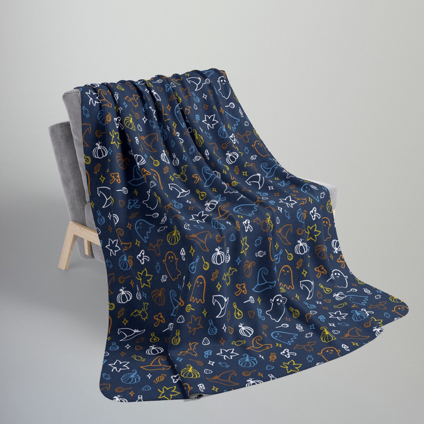 Aroace Halloween Fleece Sherpa Blanket