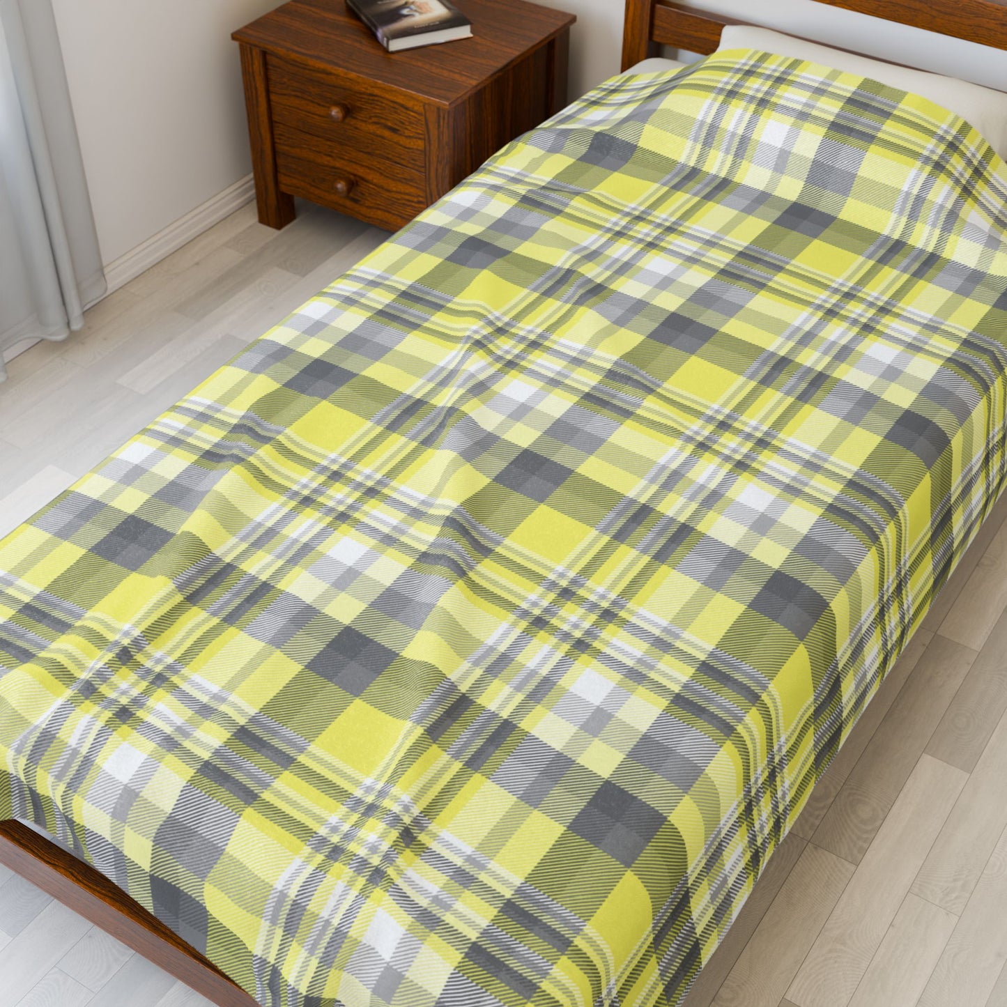 Demigender Pride Plaid Velveteen Plush Blanket