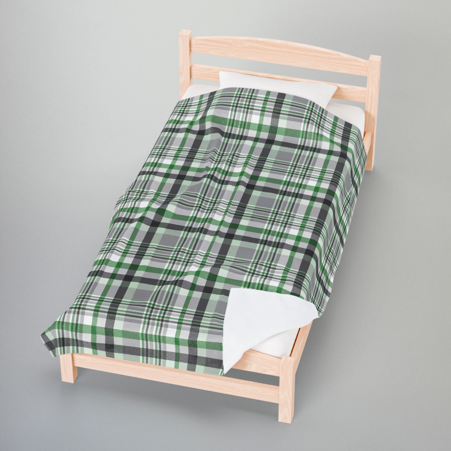 Demiromantic Pride Plaid Velveteen Plush Blanket