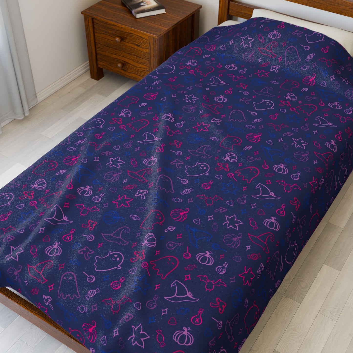 Bisexual Pride Halloween Velveteen Plush Blanket