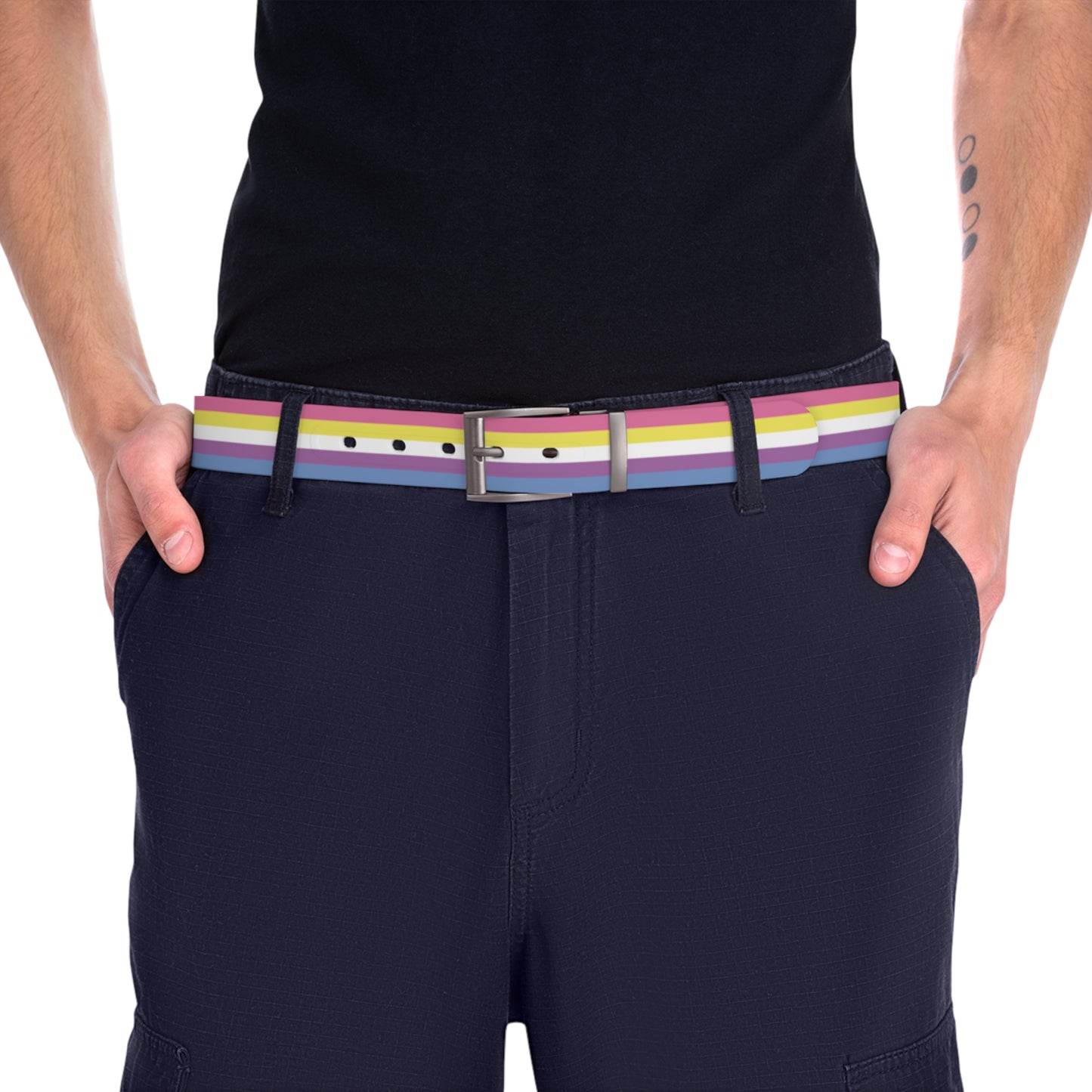 Bigender Pride 5-Stripe Flag Belt