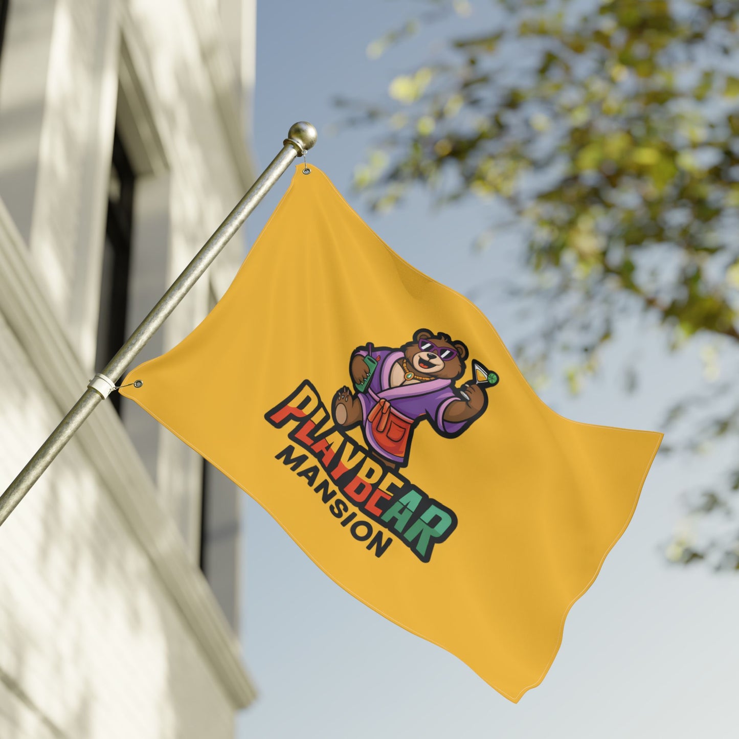 Playbear Mansion Double-Sided Flag with Grommets