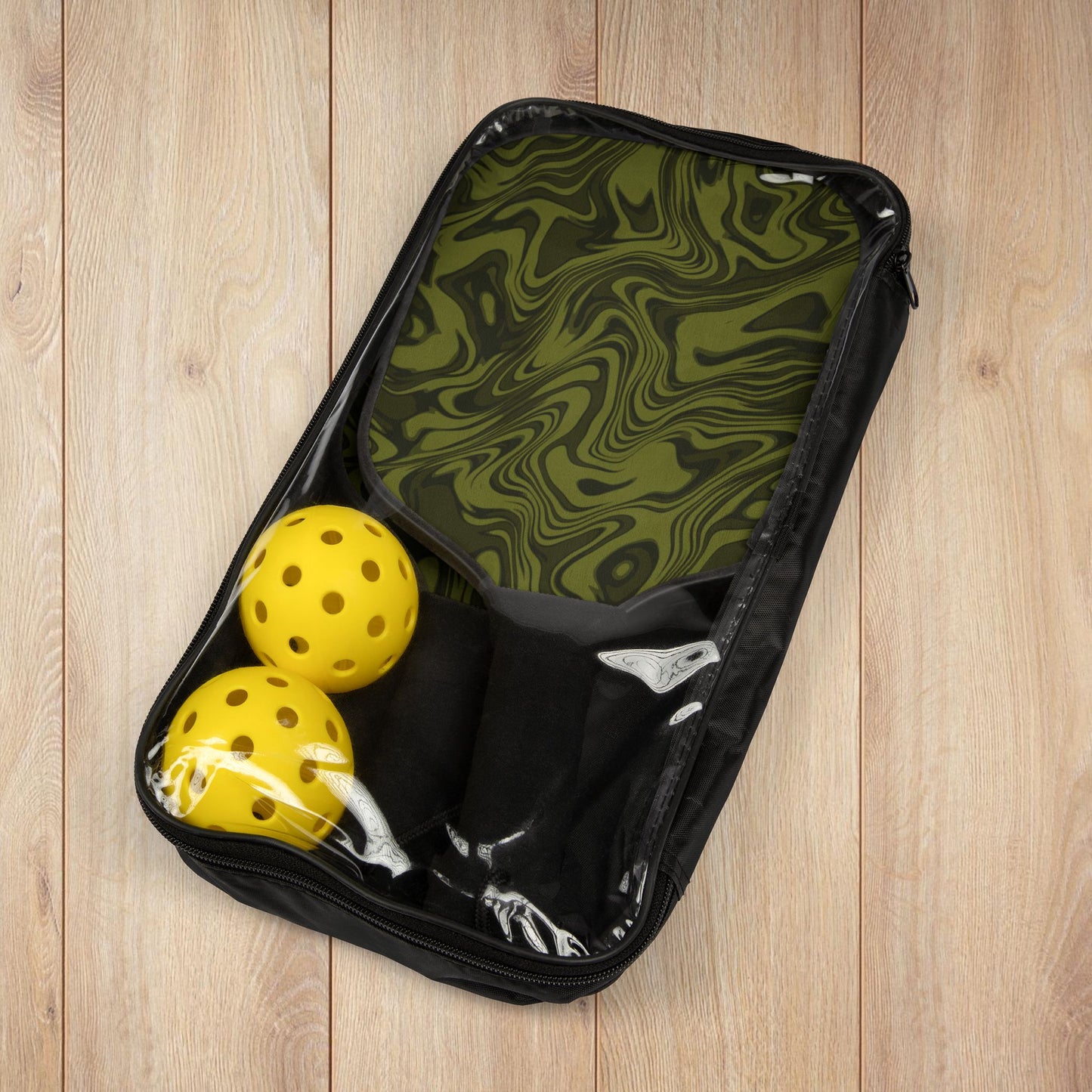 Olive Green Swirl Pickleball Paddles