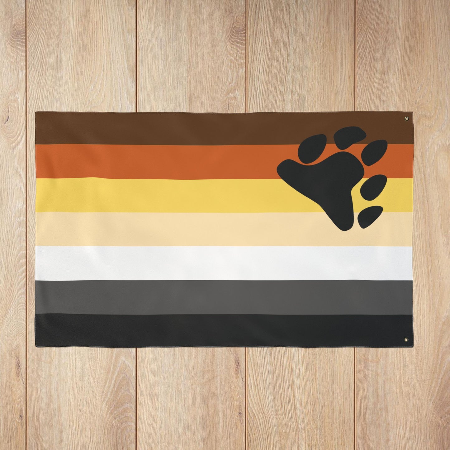 Bear with Paw Pride Double-Sided Flag with Grommets