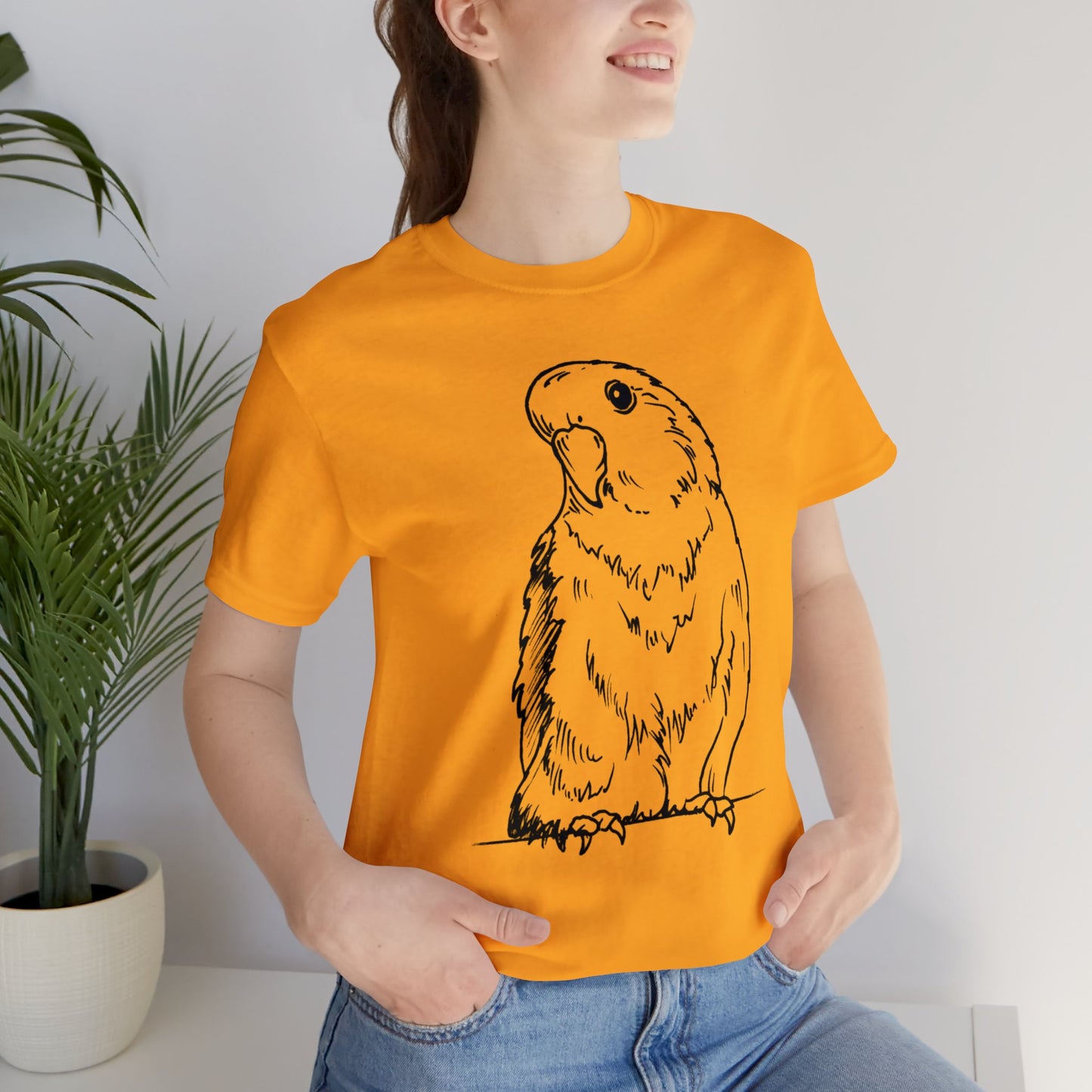 Floofball Lovebird, Line Art Tee