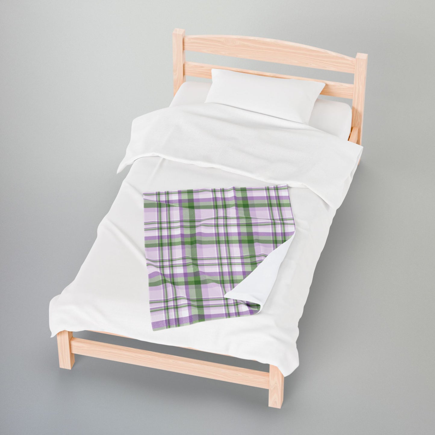 Genderqueer Pride Plaid Velveteen Plush Blanket