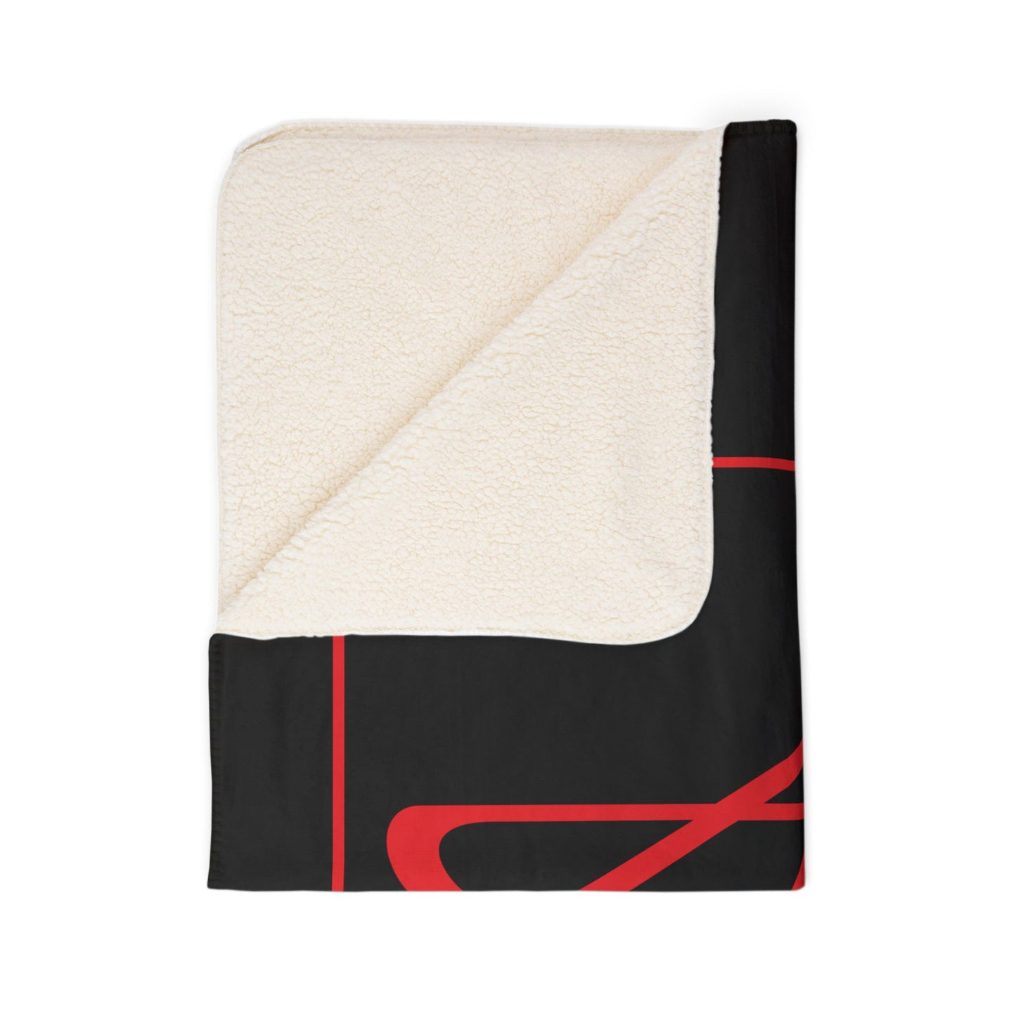 AMC Square Logo Black Fleece Sherpa Blanket