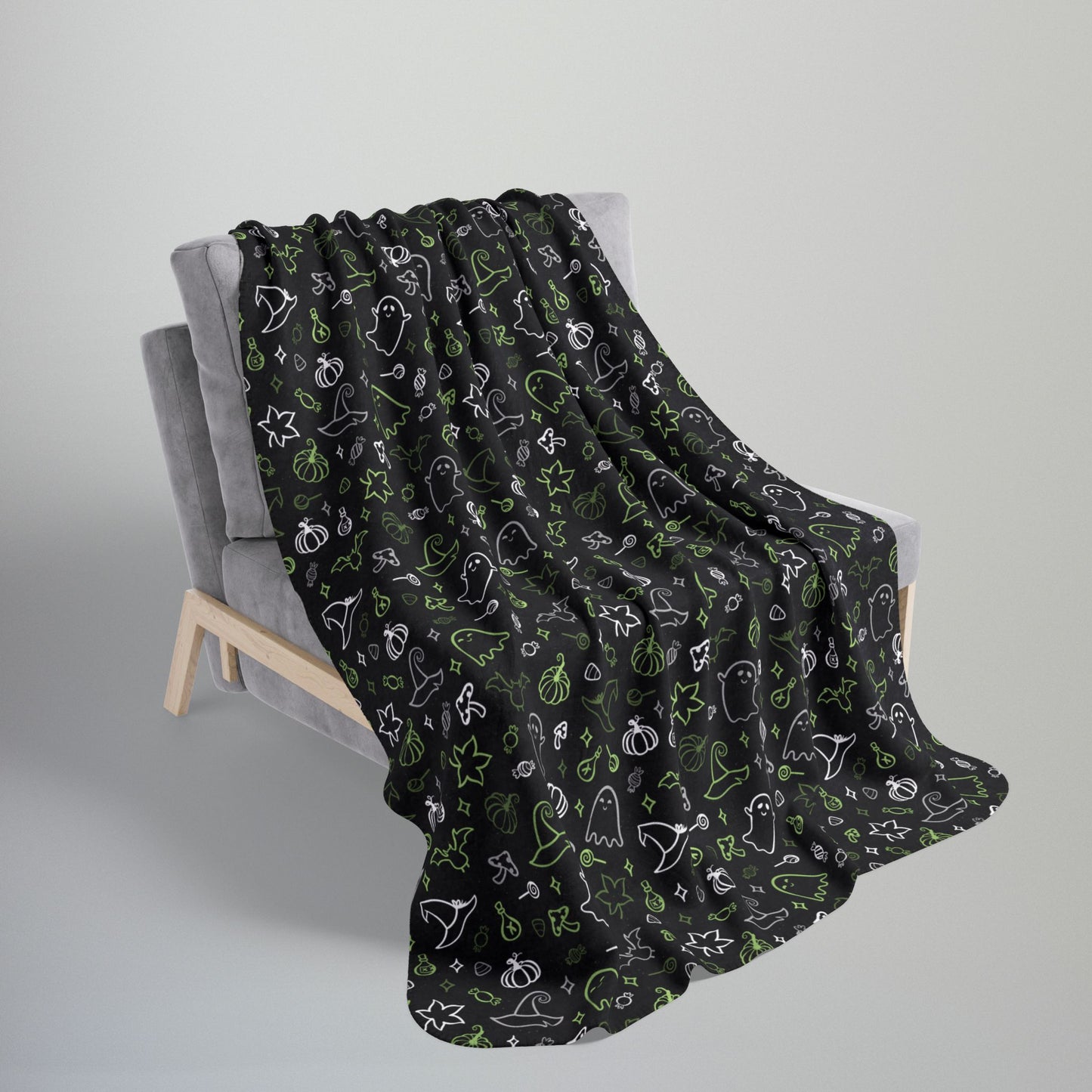 Agender Pride Halloween Fleece Sherpa Blanket
