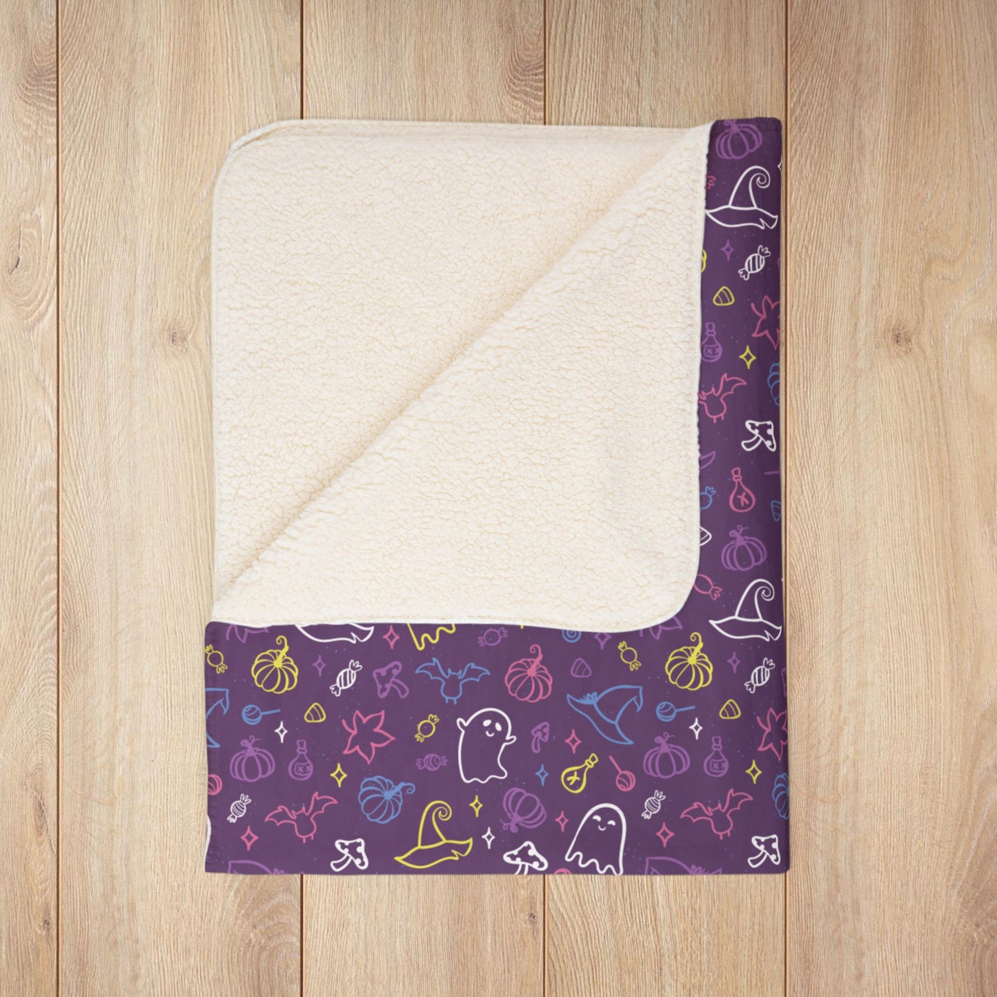 Bigender Yellow Pride Halloween Fleece Sherpa Blanket