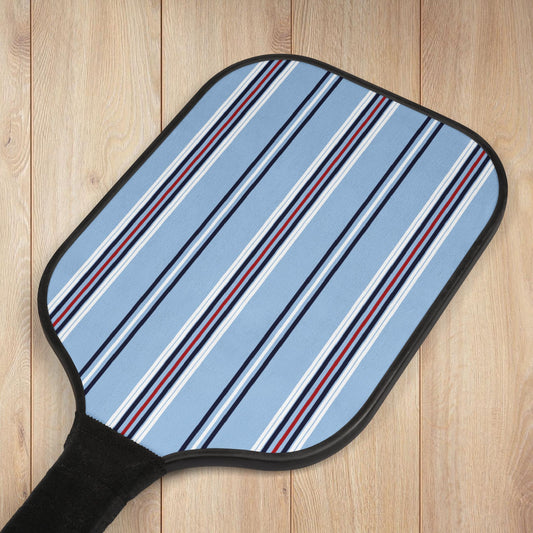 Blue Nautical Striped Pickleball Paddles