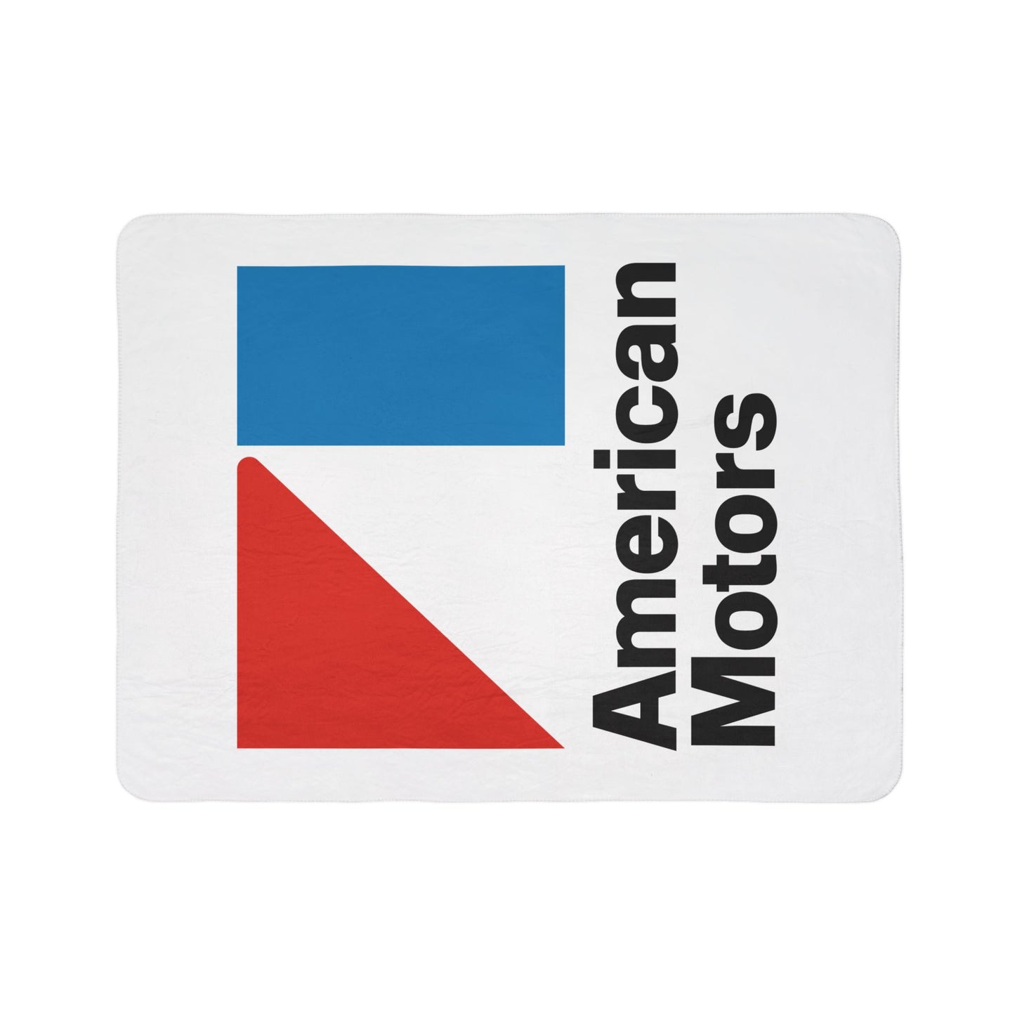 AMC Logo White Fleece Sherpa Blanket