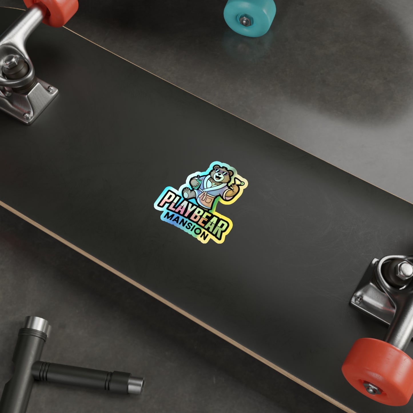 Holographic Playbear Mansion Stickers