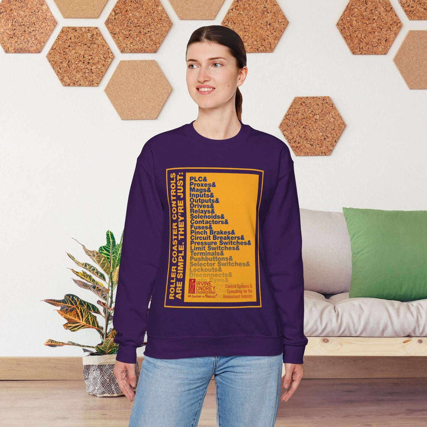OG Controls Sweatshirt (FRONT graphic) • Irvine Ondrey Engineering
