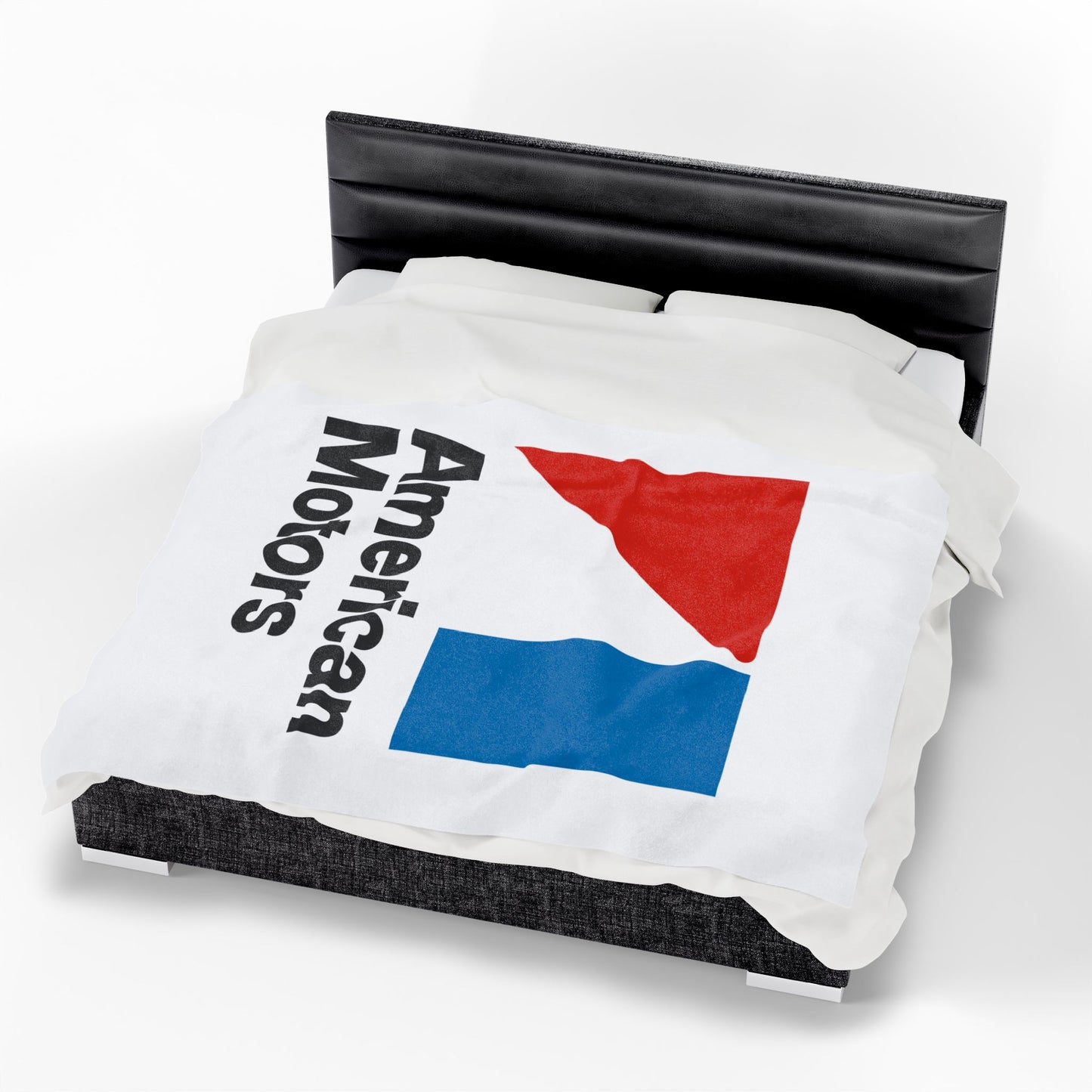 Velveteen Plush AMC Logo White Blanket