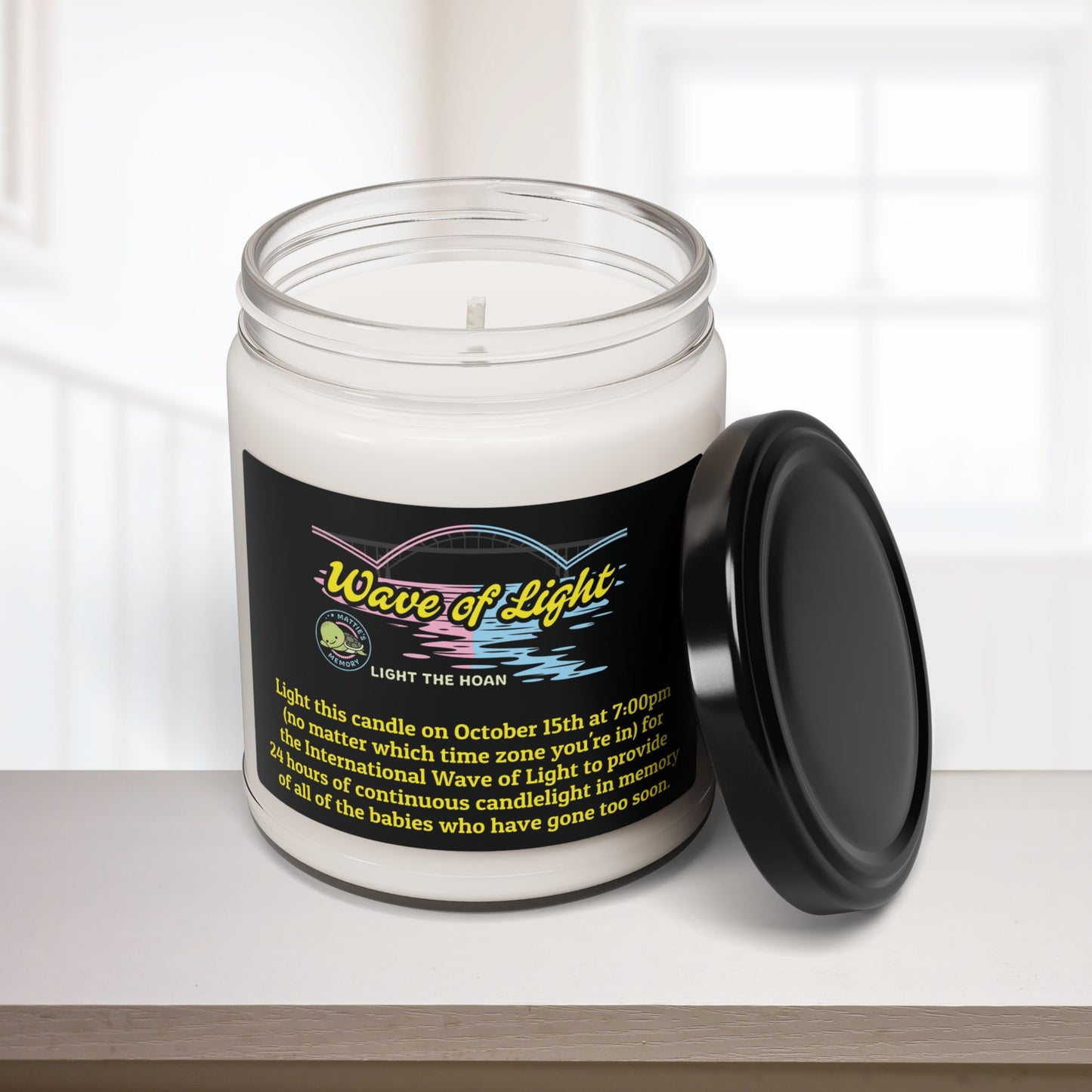 Mattie’s Memory Wave of Light, Light the Hoan Bridge 9oz Candle, Milwaukee Wisconsin Infant & Pregnancy Loss Charity