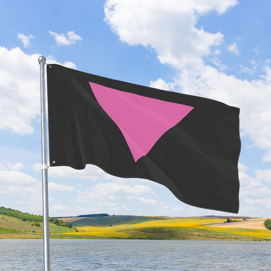 Lesbian Pride Double-Sided Pink Triangle Flag with Grommets