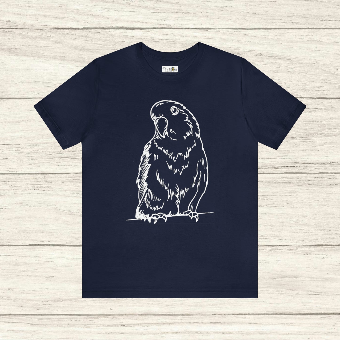 Floofball Lovebird, Line Art Tee