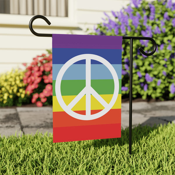 12'' × 18'' Peace Sign Pride Garden Flag Banner