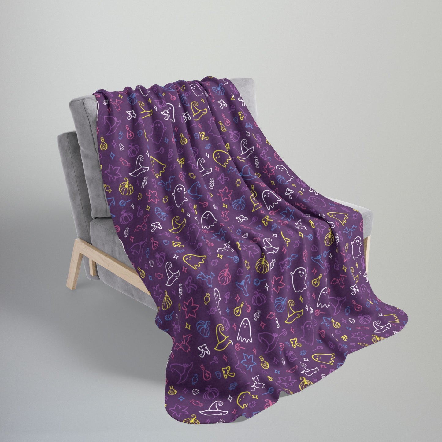 Bigender Yellow Pride Halloween Fleece Sherpa Blanket
