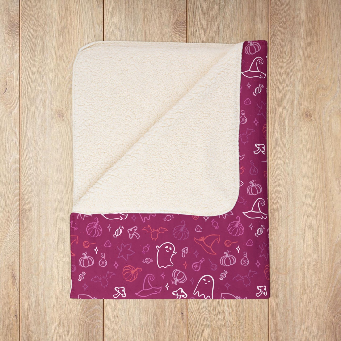 Lesbian Pink Pride Halloween Fleece Sherpa Blanket