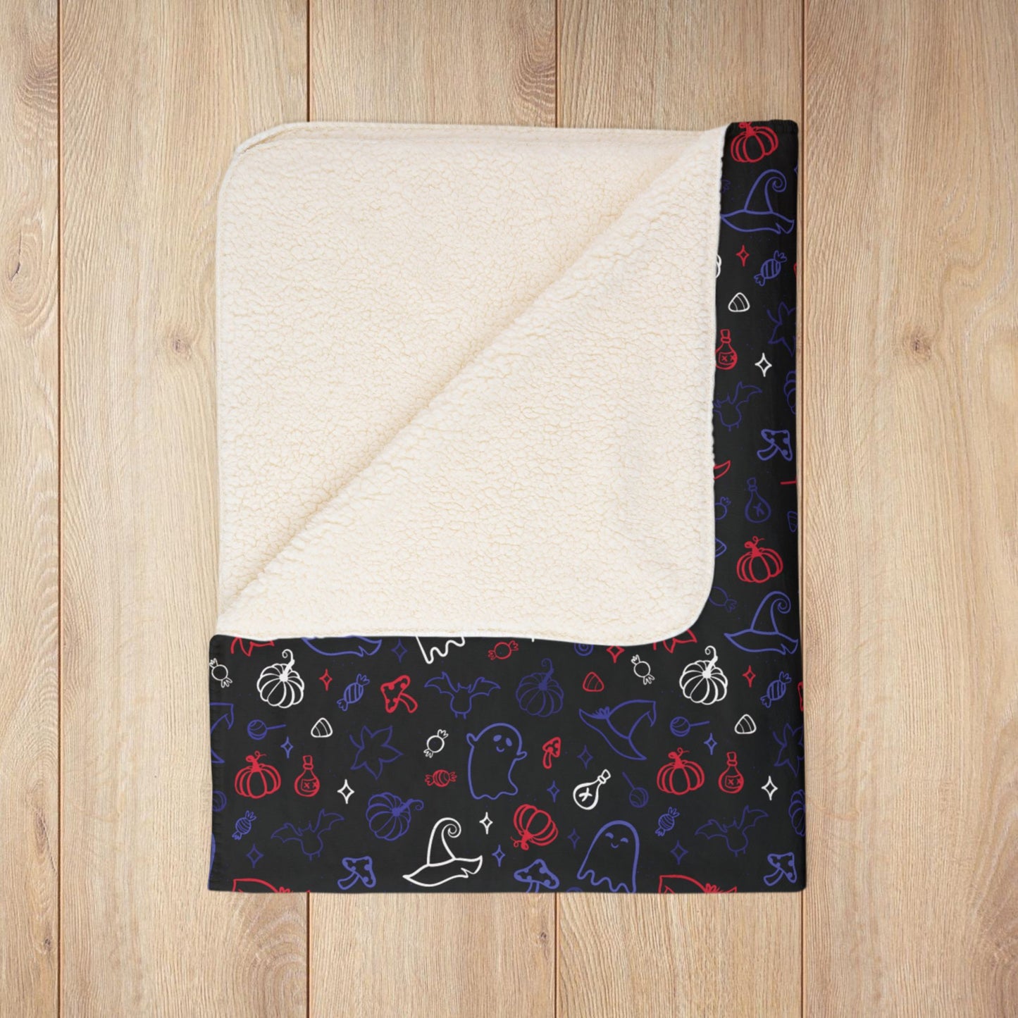Leather Pride Halloween Fleece Sherpa Blanket