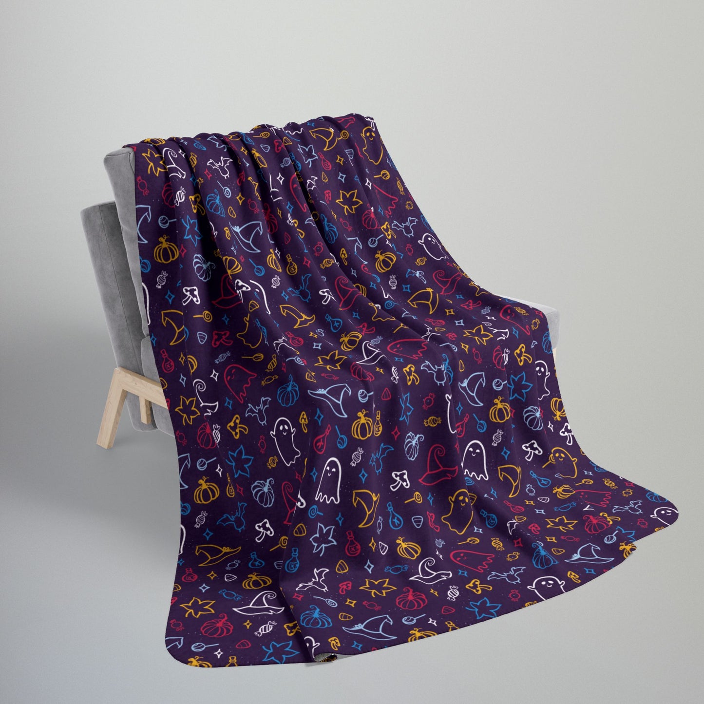Polyamory Pride Halloween Fleece Sherpa Blanket