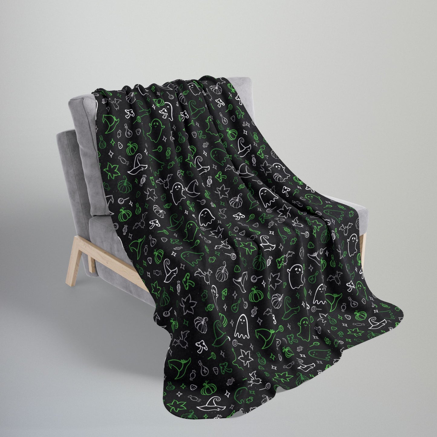 Demiromantic Pride Halloween Fleece Sherpa Blanket