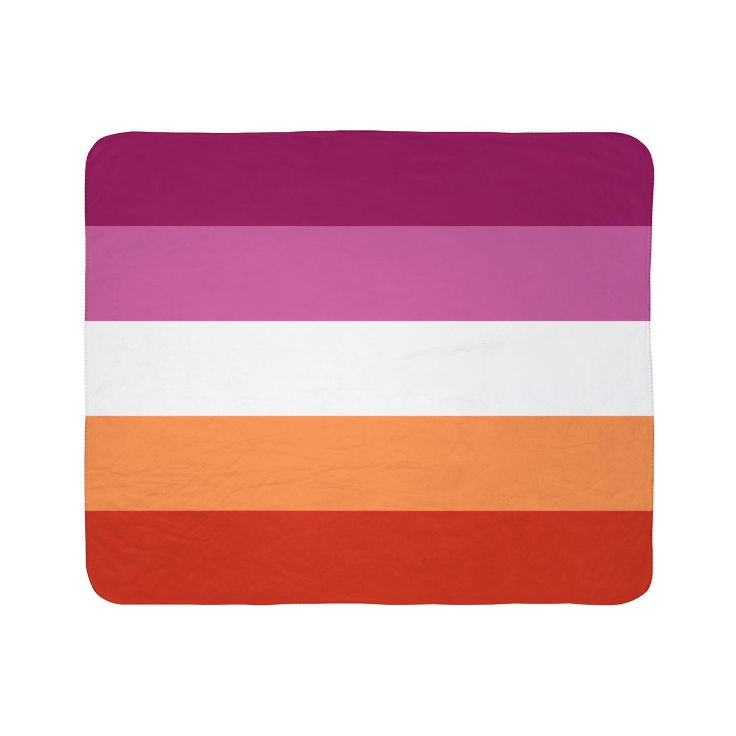 Lesbian Sunset Pride Flag Fleece Sherpa Blanket
