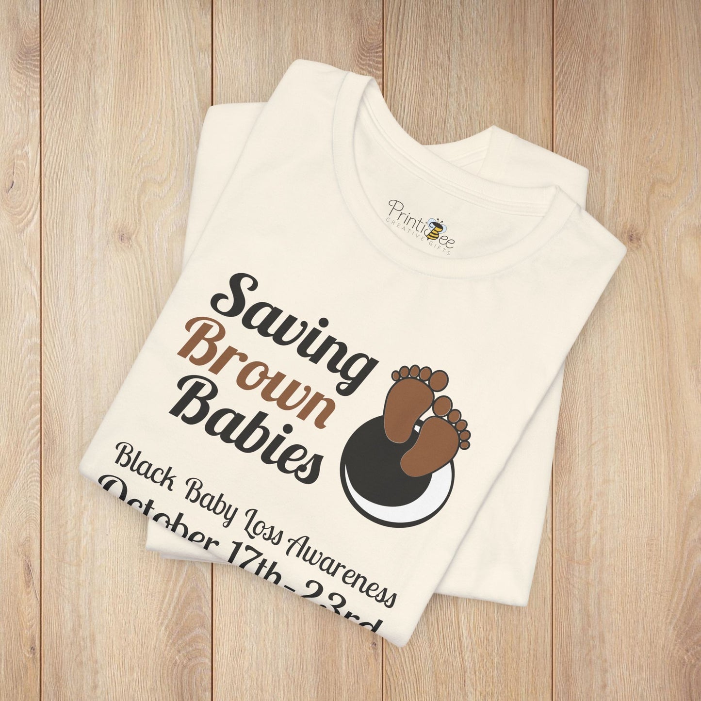 Quietly United in Loss Together Non-Profit, Saving Brown Babies Charity Tee, Pregnancy & Infant Loss Awareness