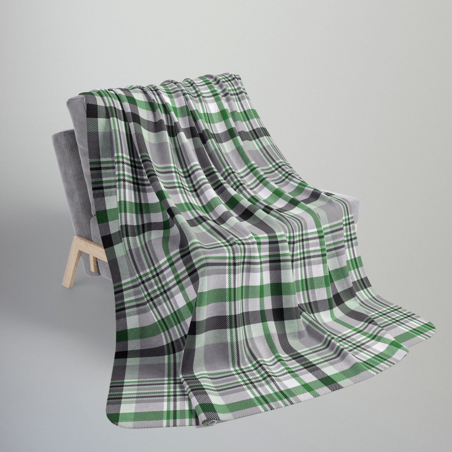 Demiromantic Pride Plaid Fleece Sherpa Blanket