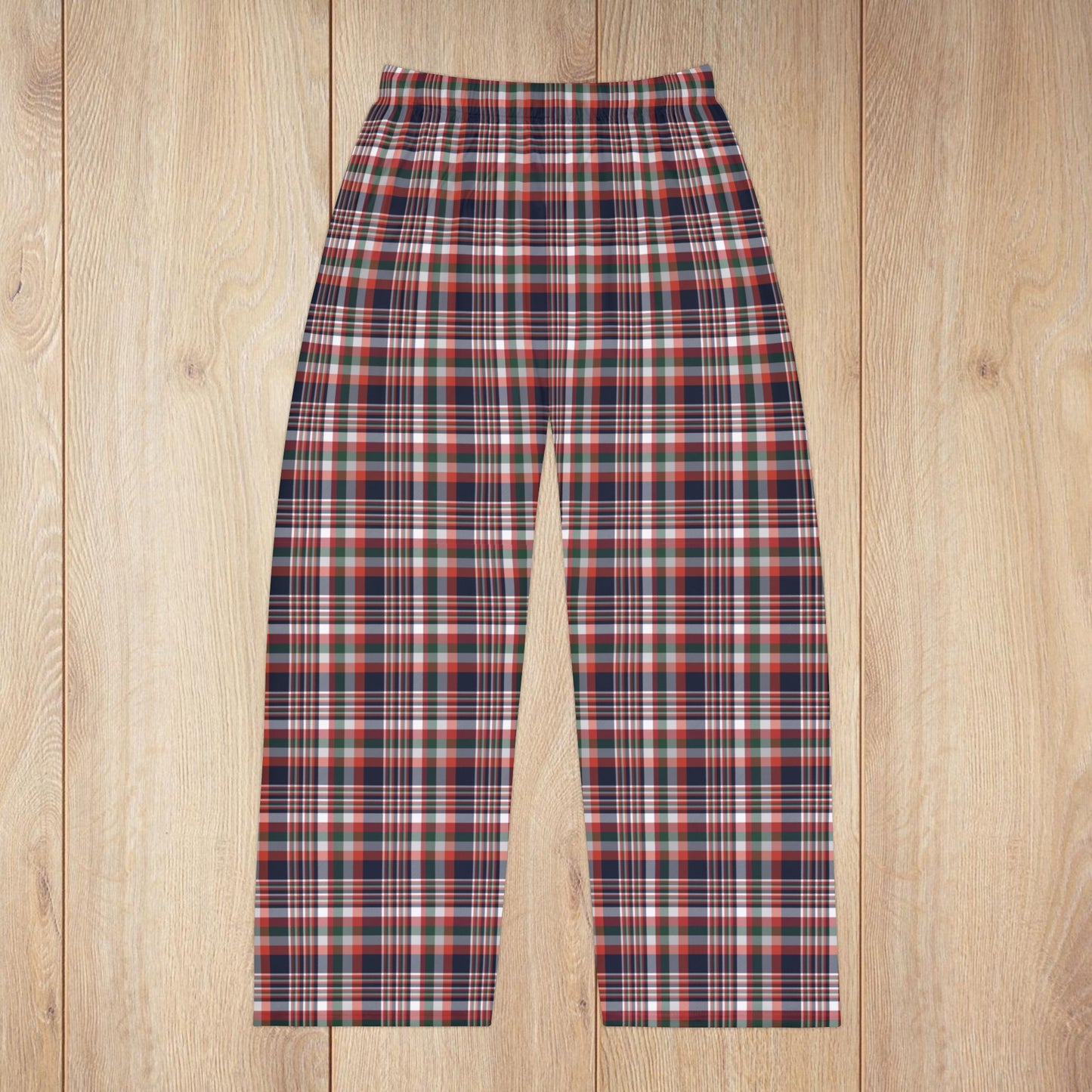 Men’s Blue & Orange Chicago IL Plaid Pajama Pants