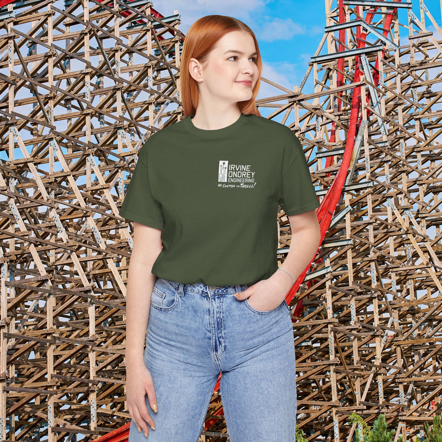I Just Wanna Play Mini Golf & Ride Roller Coasters Tee (BACK graphic) • Irvine Ondrey Engineering