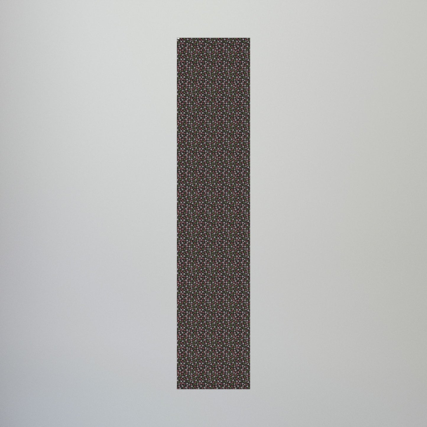 Christmas Pink, Green & White Paw Print Black Gift Wrapping Paper Roll