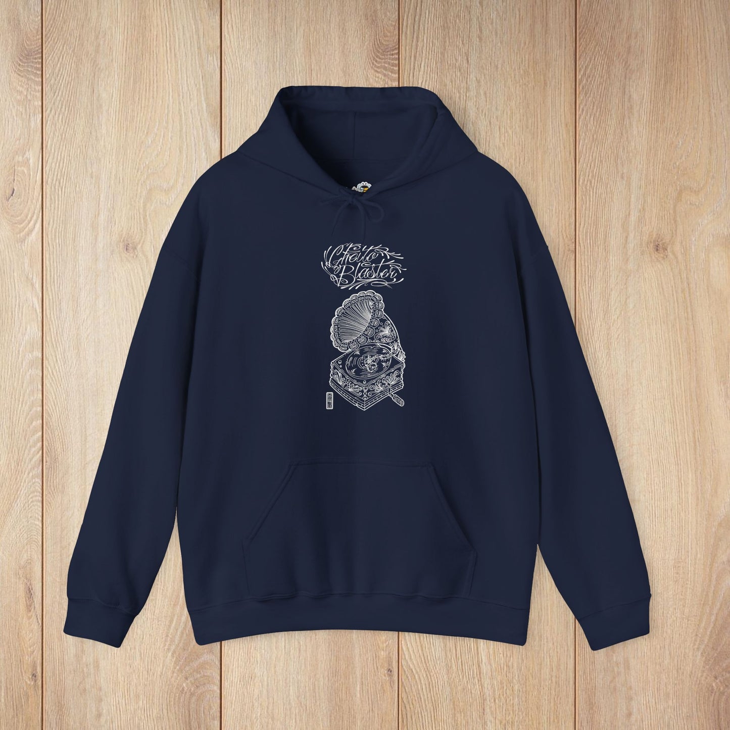 Ghetto Blaster, sudadera con capucha de arte lineal