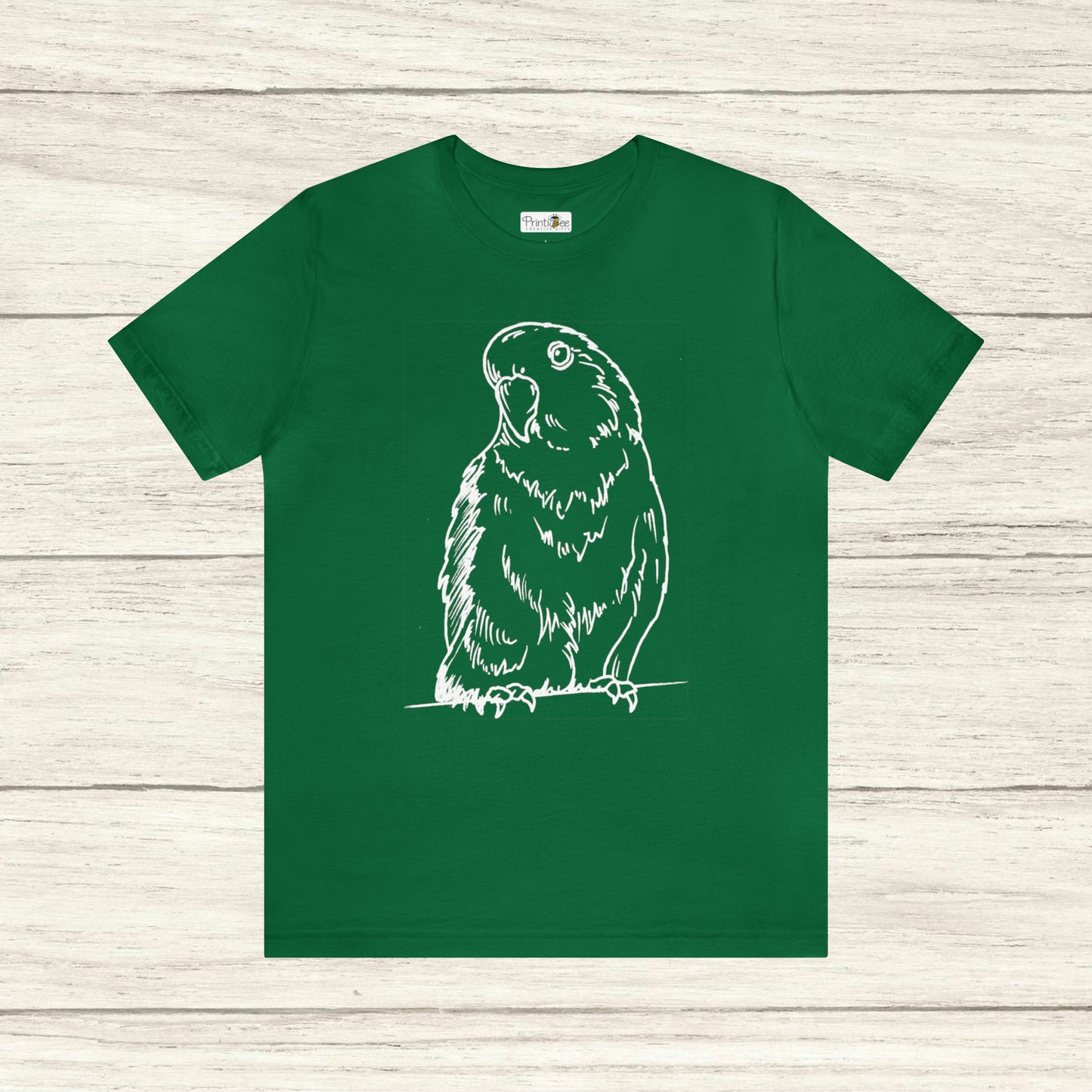 Floofball Lovebird, Line Art Tee