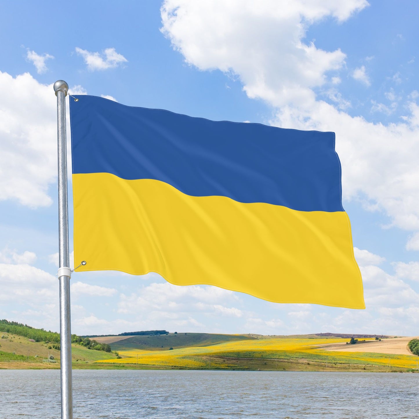 Ukraine Flag with Grommets