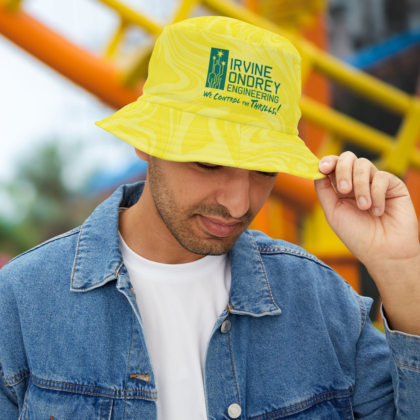 Yellow Swirl Bucket Hat • Irvine Ondrey Engineering