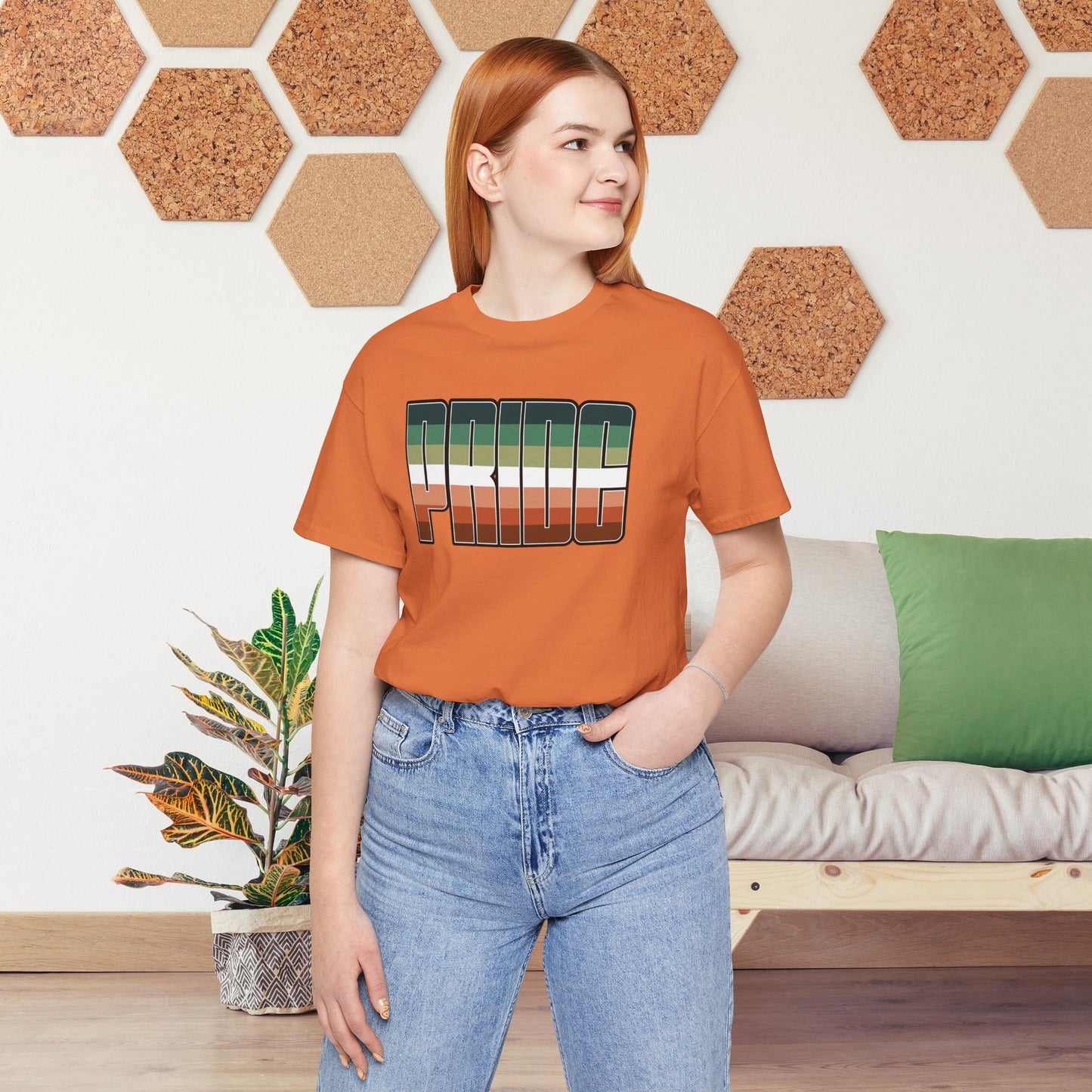 Burnt Orange Nebulasexual Pride Tee