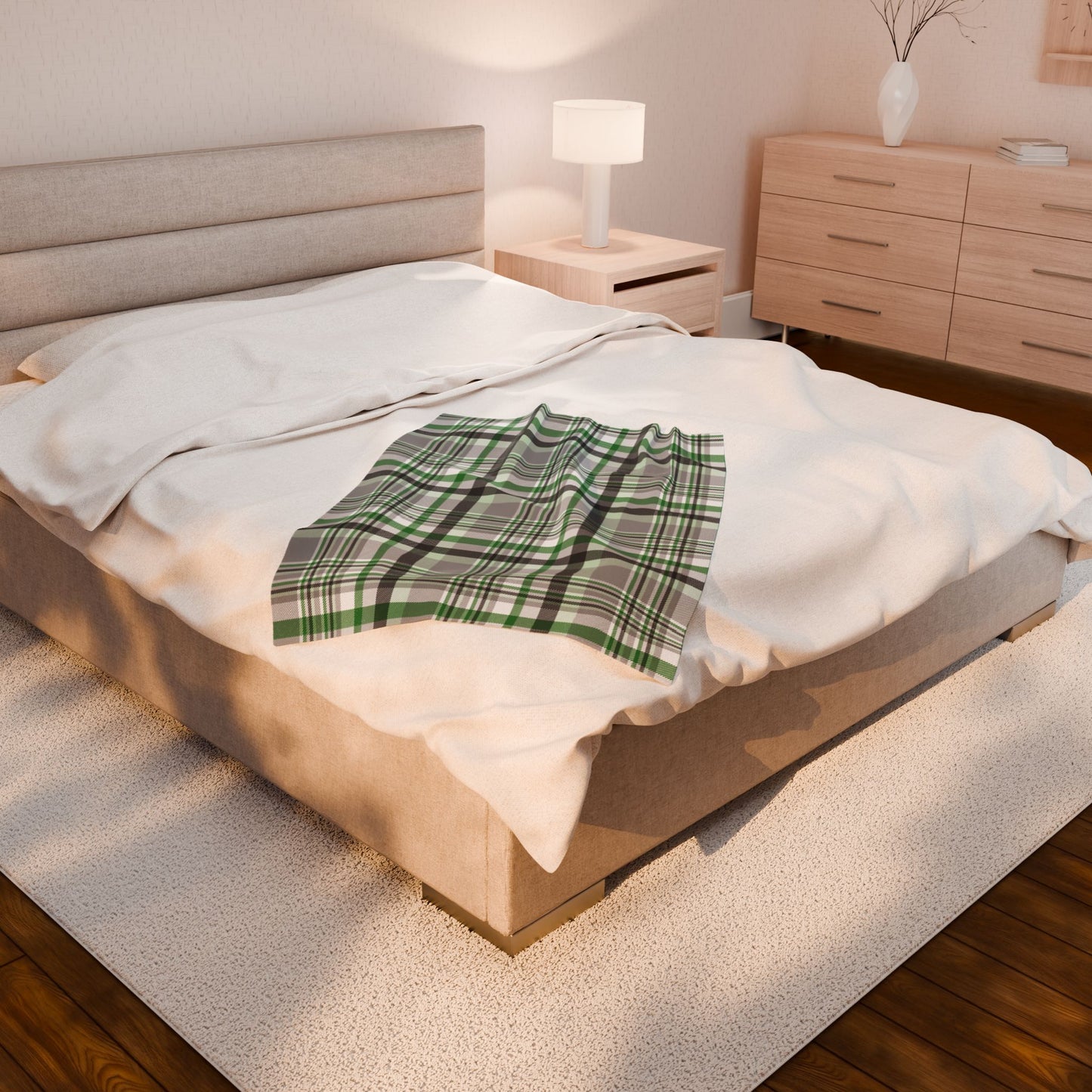 Demiromantic Pride Plaid Velveteen Plush Blanket