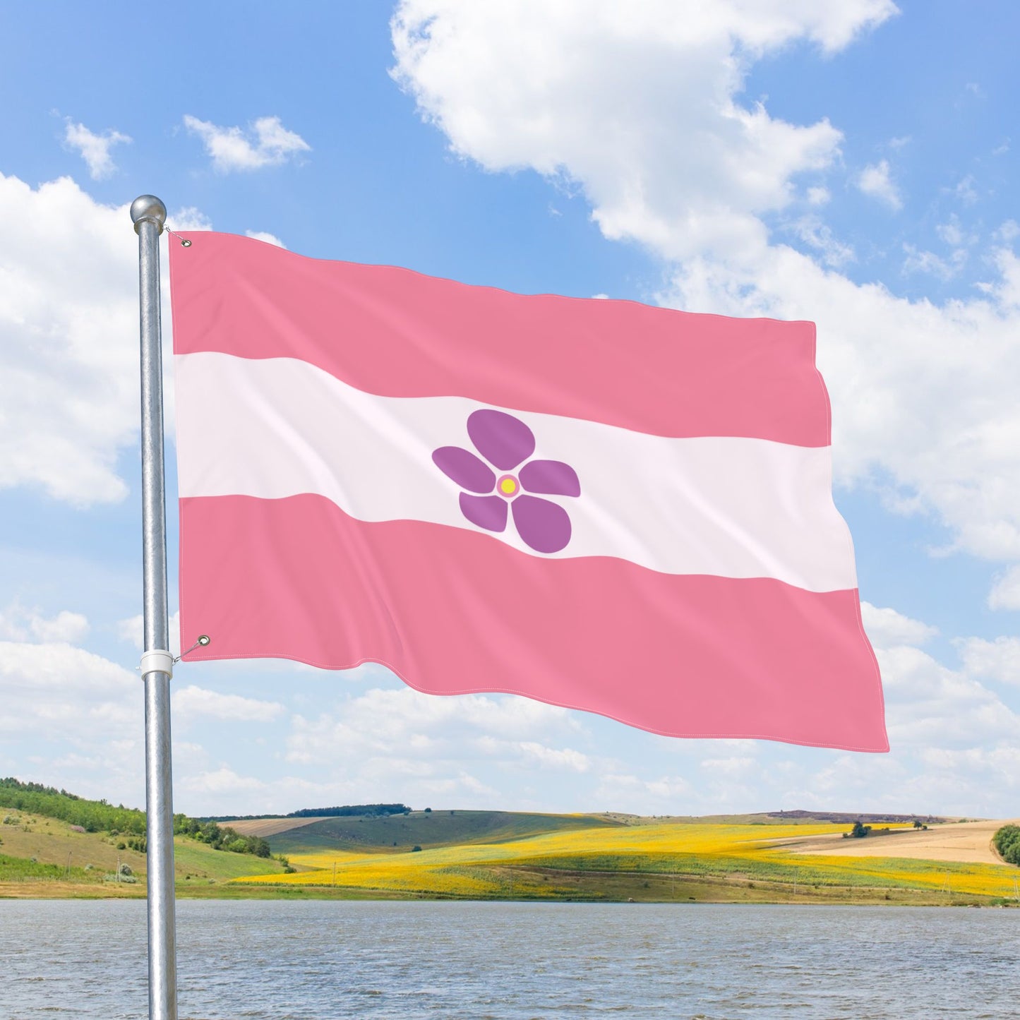 Sapphic Double-Sided Pride Flag with Grommets