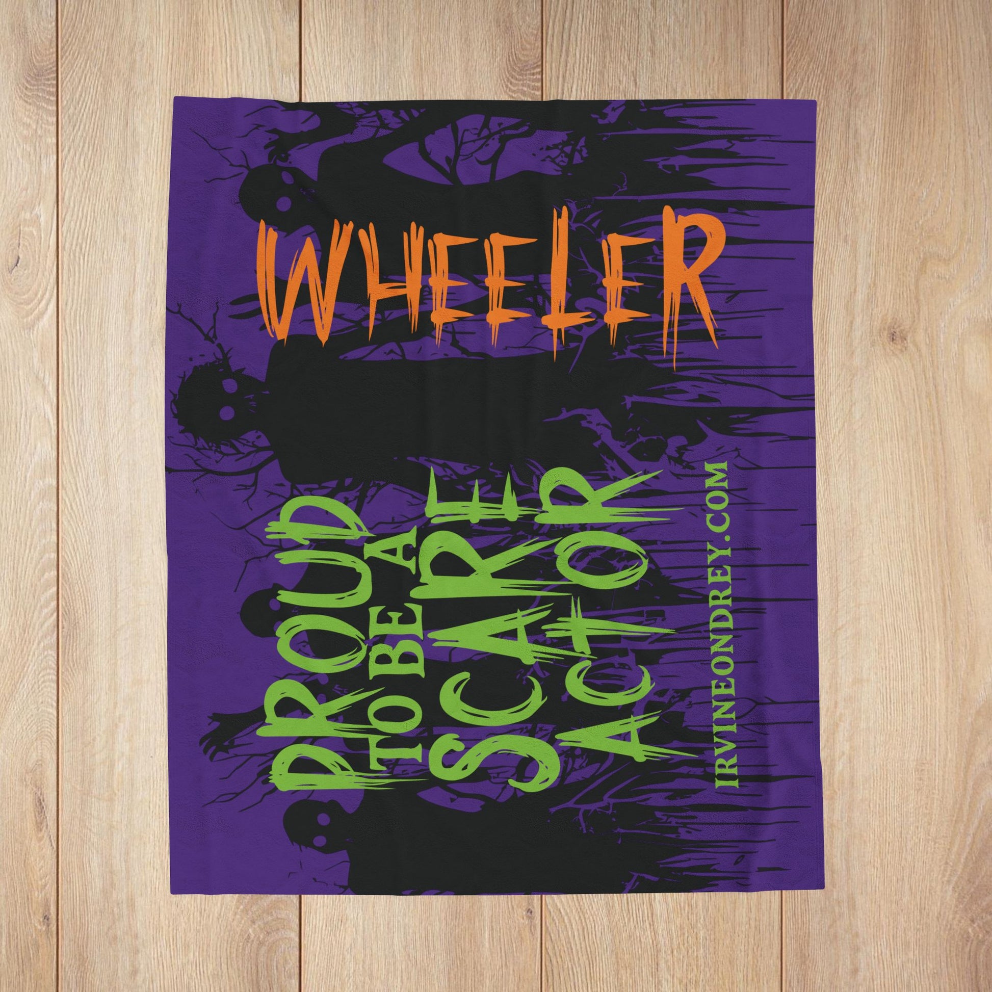 Proud to Be a Scare Actor Personalized Velveteen Plush Blanket