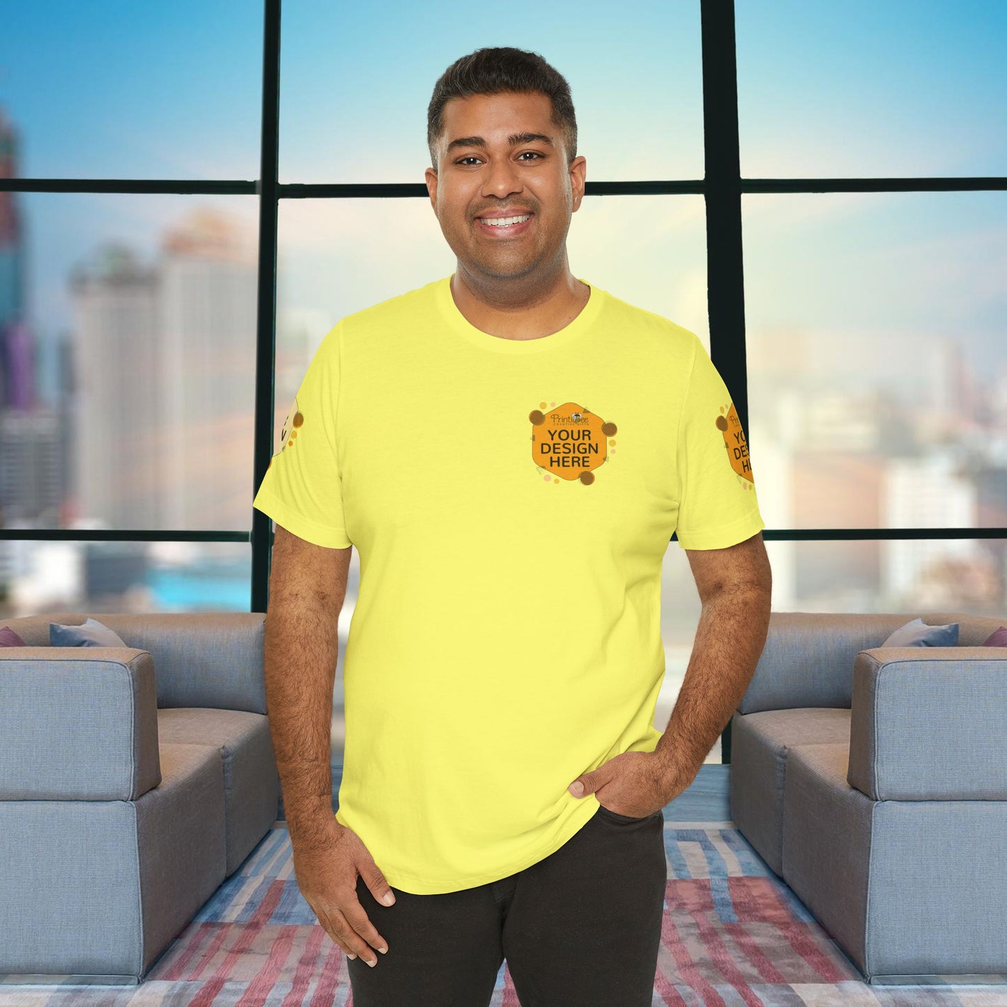 Custom Orange, Yellow & Peach Tees for BELLA+CANVAS® 3001