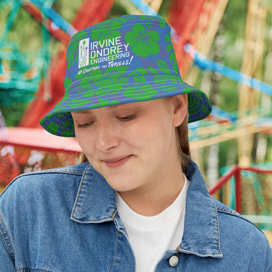 Green Tropical Bucket Hat • Irvine Ondrey Engineering