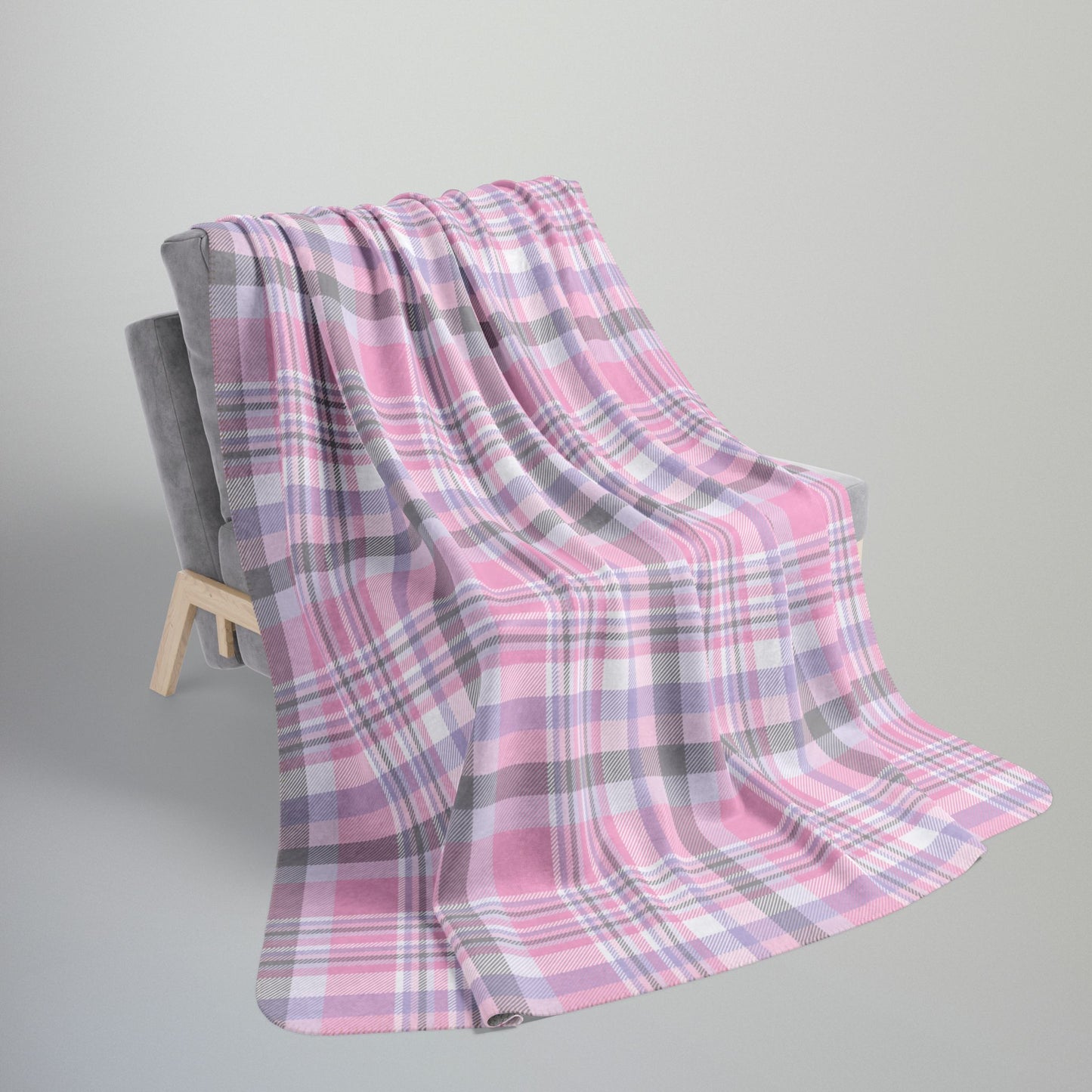 Cupiosexual Pride Plaid Fleece Sherpa Blanket