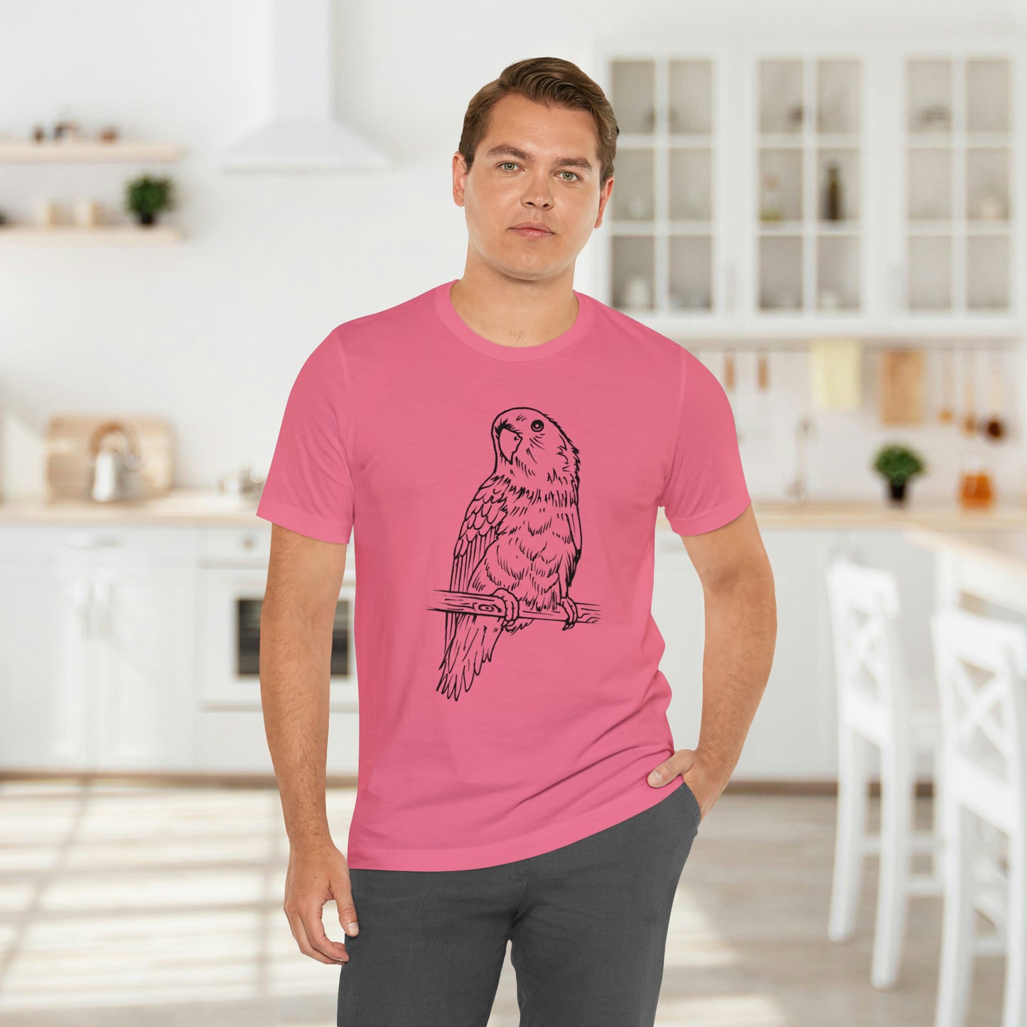 Lovebird Cutie Pie, camiseta de arte lineal