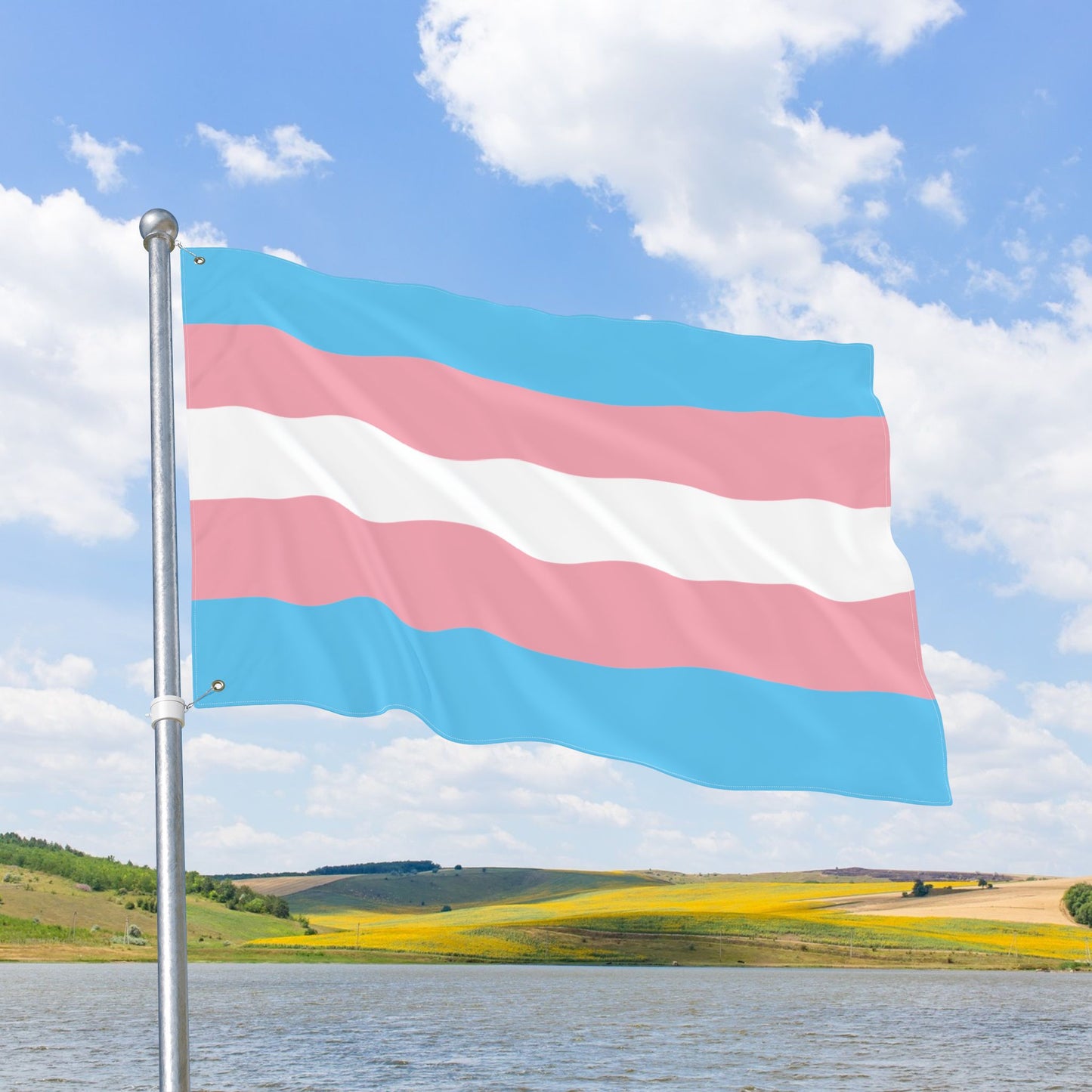 Transgender Pride Flag with Grommets