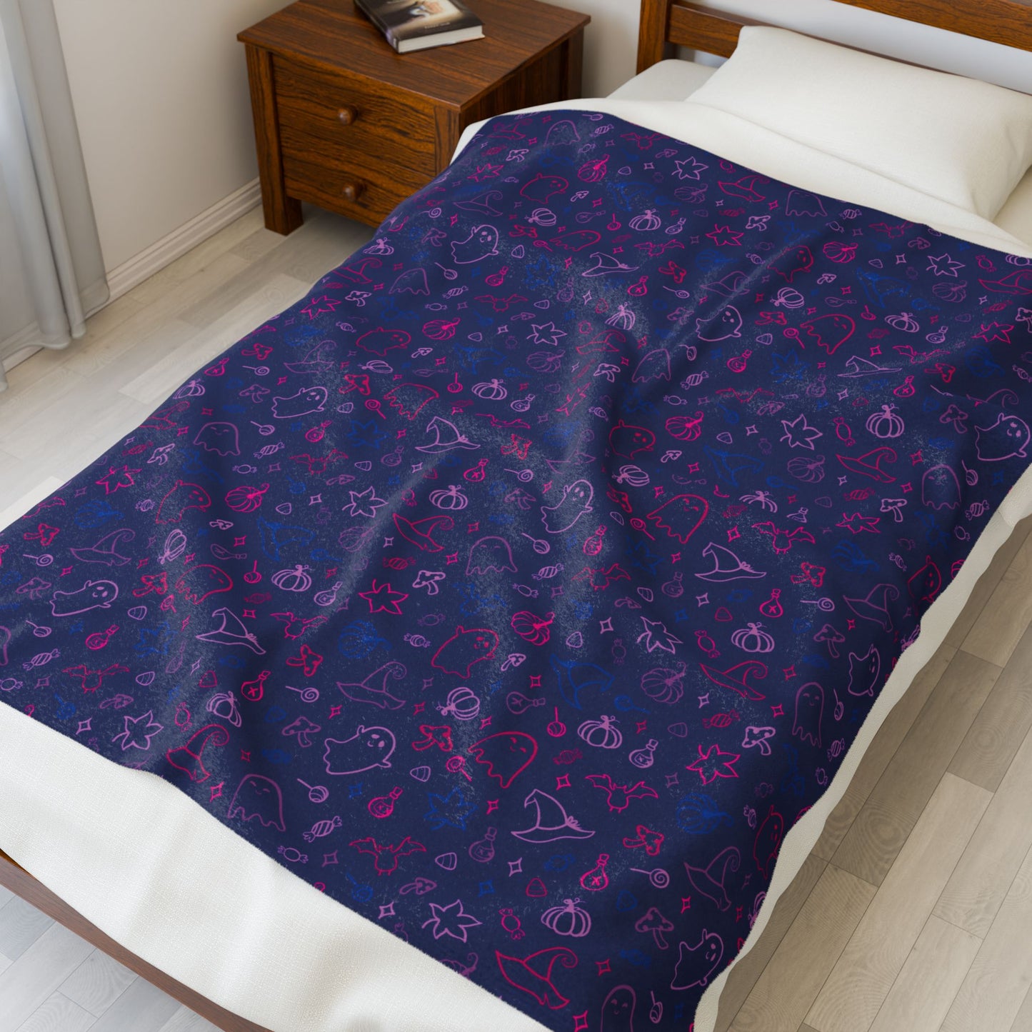 Bisexual Pride Halloween Velveteen Plush Blanket