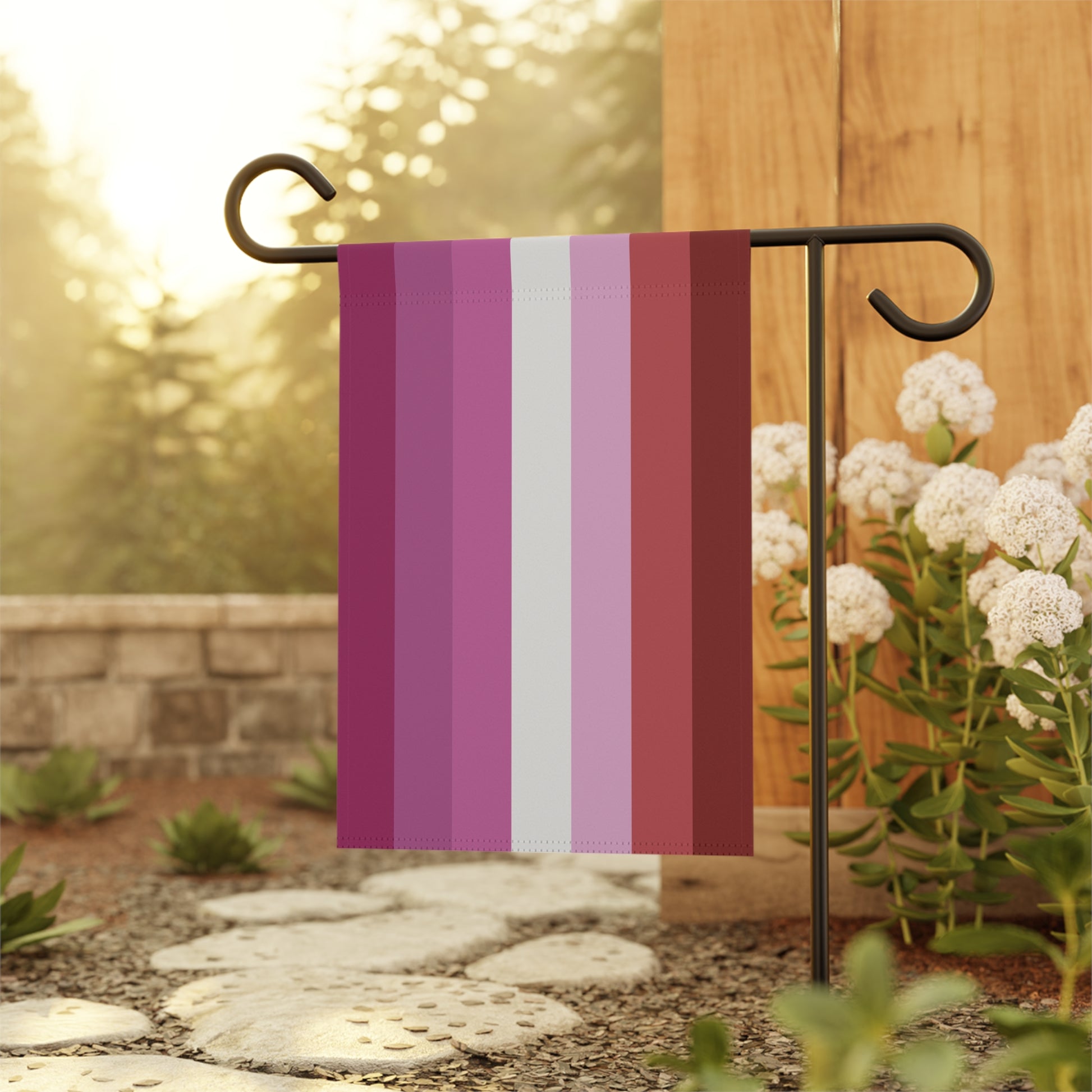 Lesbian Pride Pink 7-Stripe Garden Banner