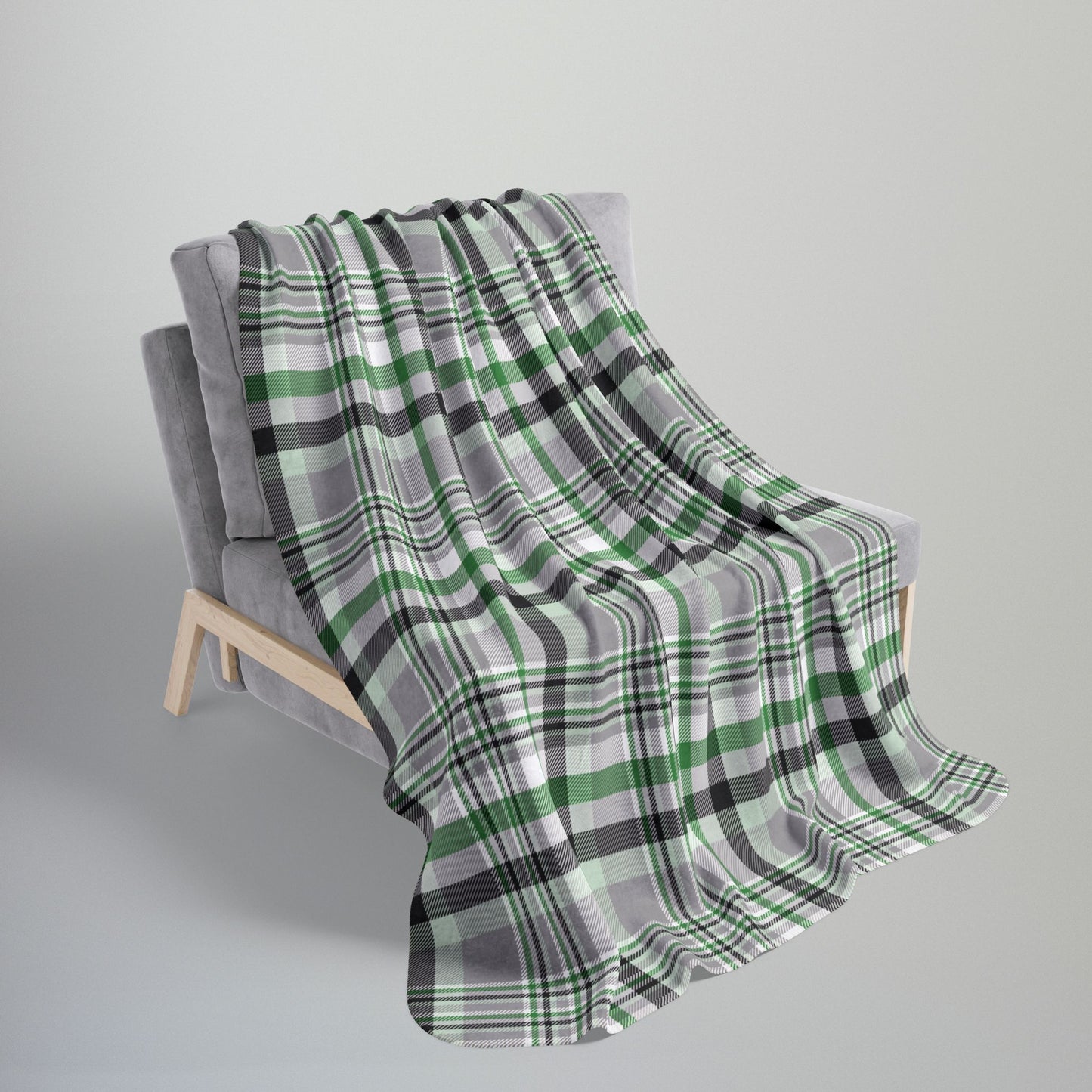 Demiromantic Pride Plaid Fleece Sherpa Blanket