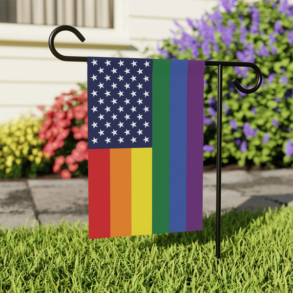 12'' × 18'' United States Rainbow Pride Garden Flag Banner